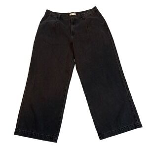Madewell Womens Jeans size 33 High Rise The Harlow Wide Leg Jeans Black faded
